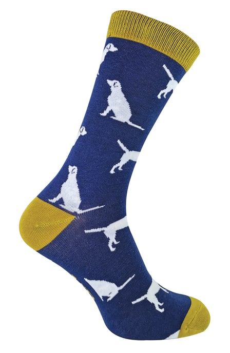 MR HERON - Calcetines de bambú con perros para hombre - Image 1