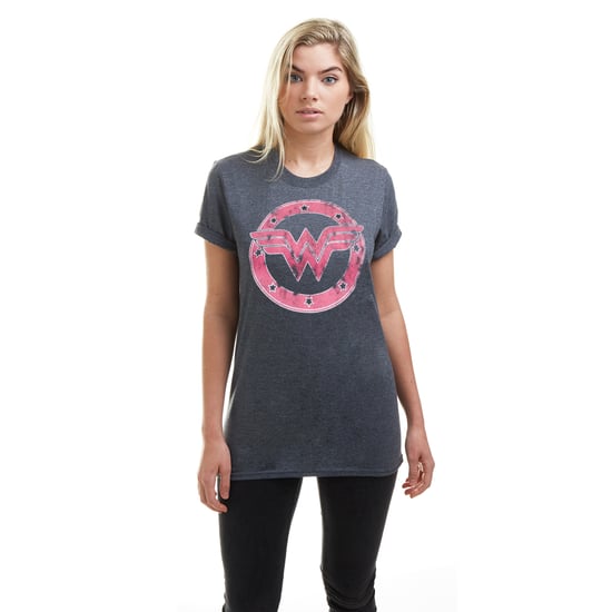 Women's D.C. Comics Wonder Woman Emblem Dark Heather T-Shirt - Image 1