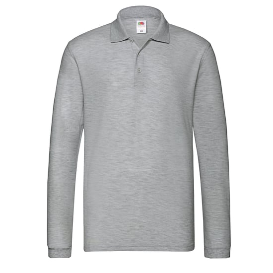 Fruit of the Loom Mens Premium Heather Long-Sleeved Polo Shirt (Athletic Heather Grey) - Image 1