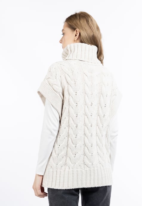 Dreimaster Knitted vest women off-white - Image 4