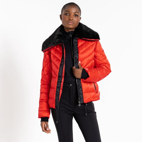 Dare 2B Womens/Ladies Julien Macdonald Suppression Contrast Panel Padded Jacket (Volcanic Red) - Image 5