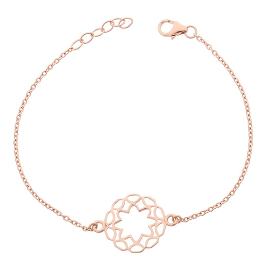 Orphelia 'Jasmine' Women's 925 Sterling Silver Set: Bracelet + Earrings + Necklace - Rose SET-7076/1 - Image 4
