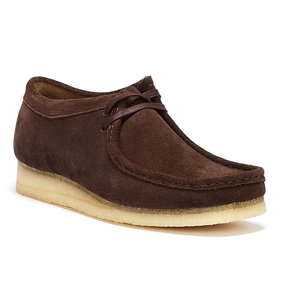 Clarks Wallabee Suede Mens Dark Brown Boots - Image 2