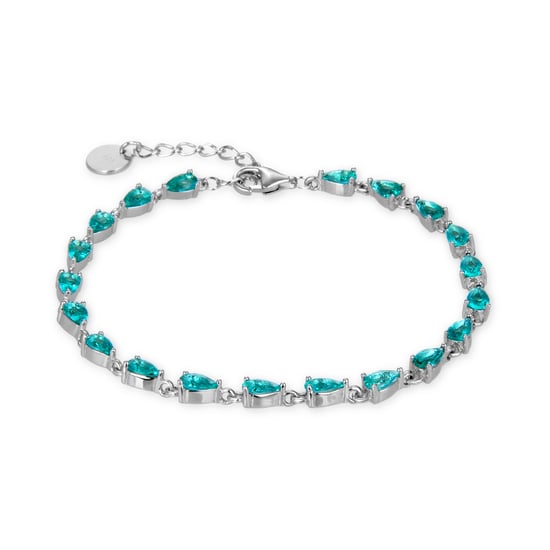 Luxenter muanyala bracelet in 925 sterling silver and emerald zirconia rhodium-plated finish