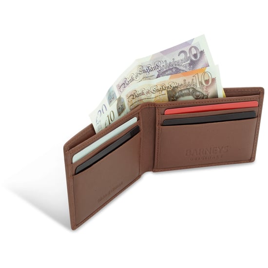 Gift Boxed Tan Leather Wallet with 4 Card Slots