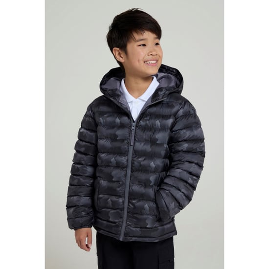 Mountain Warehouse Childrens/Kids Seasons Watercolour Padded Jacket (Charcoal) - Image 1