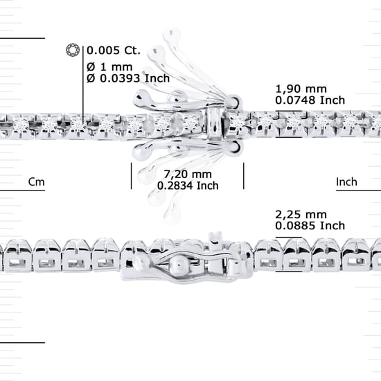 DIADEMA - Bracelet - Tennis - Prestige Jewelery - White Gold