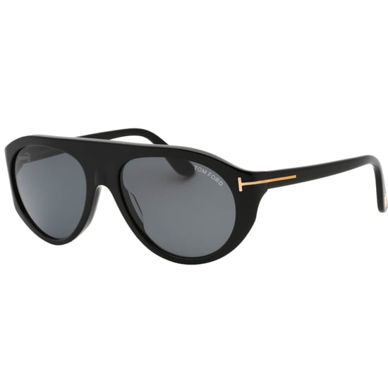 Tom Ford Smoke Lensed Shiny Black Sunglasses