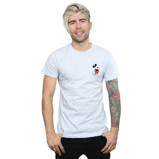 Disney Mens Mickey Mouse Kickin Retro Chest T-Shirt (Sports Grey) - Image 2
