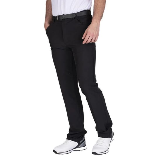 Island Green Mens Tour Stretch Tapered Leg Golf Trousers (Black) - Image 3