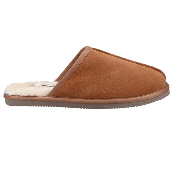 Hush Puppies Mens Coady Suede Slippers (Tan) - Image 3