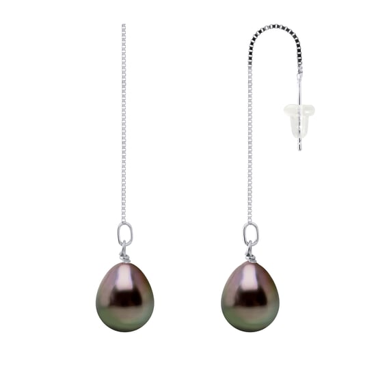 DIADEMA - Earrings - Pending - Real Tahitian Pearls - White Gold