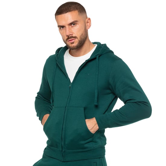 Enzo | Sudadera con capucha y cremallera para hombre - Verde - Image 1