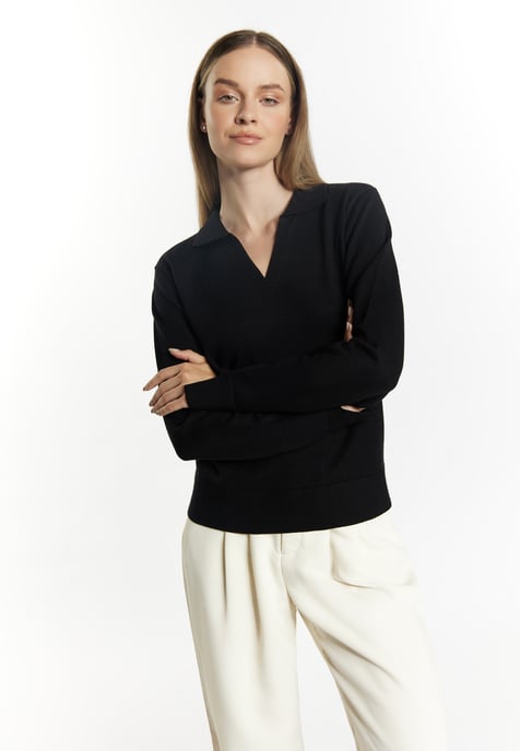 Dreimaster Knitted pullover women black - Image 3