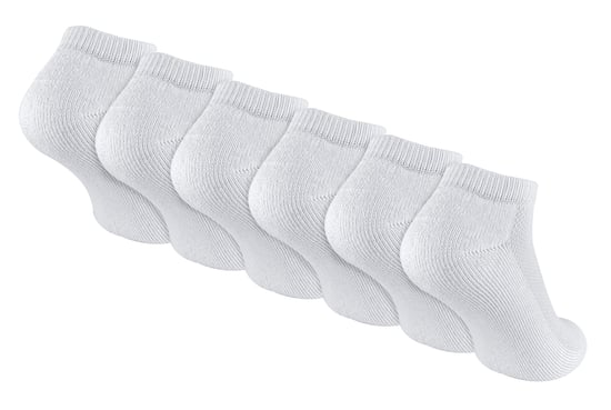 6 Pares Multipack Calcetines Blancos Niños | Sock Snob | Bamboo Trainer Socks for Boys and Girls - Blanco - Image 1