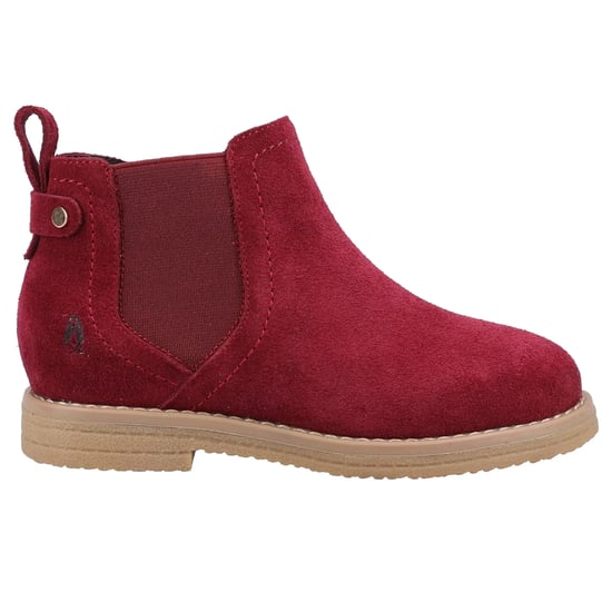 Hush Puppies Girls Mini Maddy Suede Ankle Boots (Burgundy) - Image 3
