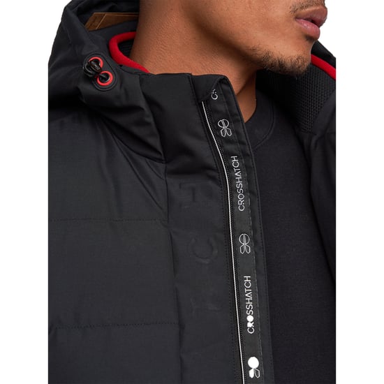 Crosshatch Mens Kampnew Embossed Gilet (Black) - Image 3