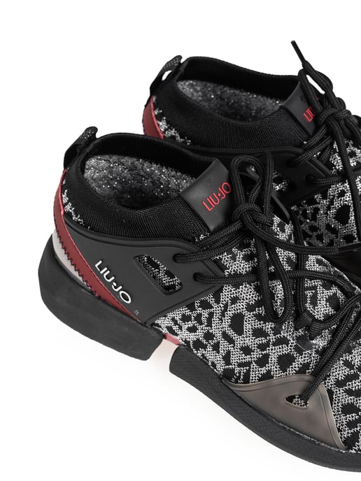 Liu-Jo Zapatillas de mujer negro, Plata - Image 5