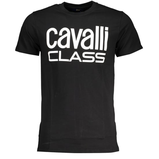 Camiseta Negra con Logo Blanco Bold de Cavalli Class - Image 1