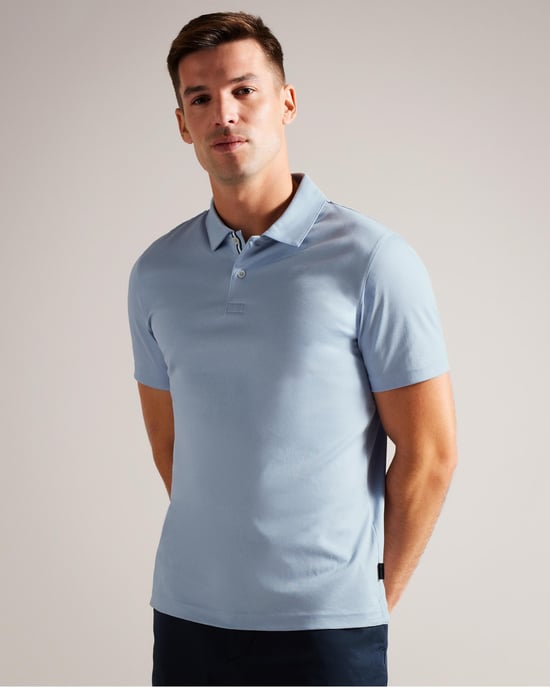 Polo de Manga Corta Slim de Tacto Suave para Hombre Ted Baker Zeiter - Image 1