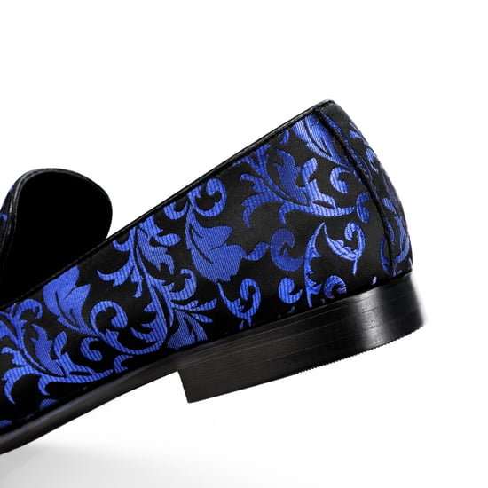 Men's Penny Loafers with Elegant Jacquard Blue - Image 6