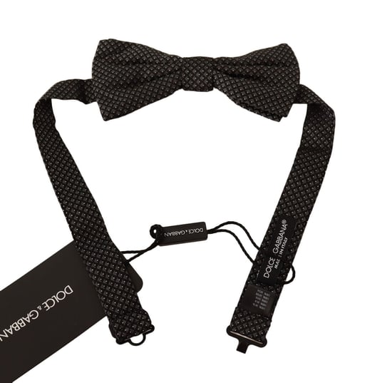 Patterned Silk Adjustable Neck Papillon Bow Tie