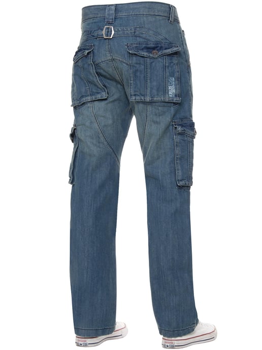 Kruze | Vaqueros Cargo Combat para Hombre - Azul - Image 2