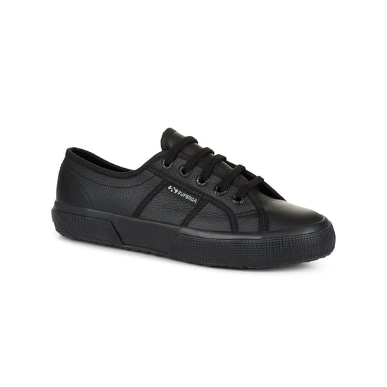 Superga Unisex Adult 2750 Efglu Leather Trainers (Total Black) - Image 1