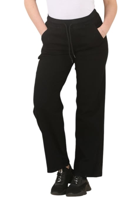MYT Womens Elasticated High Waist Wide Leg Jeans en negro - Image 1