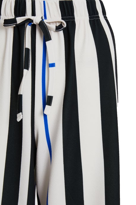 Petite White Stripe Trouser