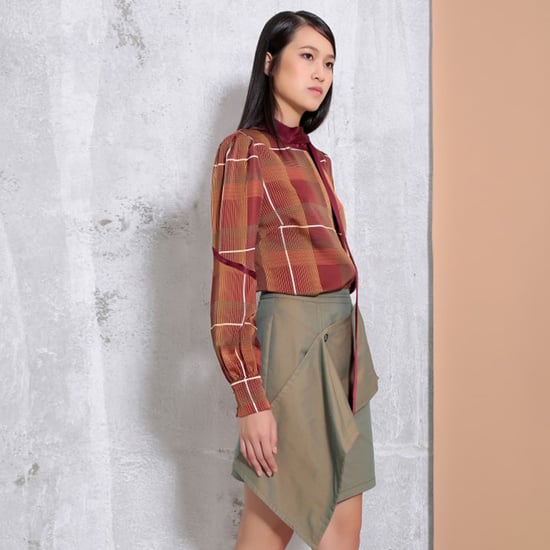 Straight skirt with detachable front panel - Image 5