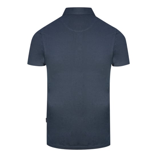 Polo azul marino con logo en bloque Aldis de Aquascutum - Image 2