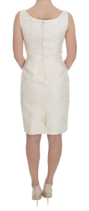 vestido de vestido de cristal brocado blanco de Dolce & Gabbana para mujer - Image 3