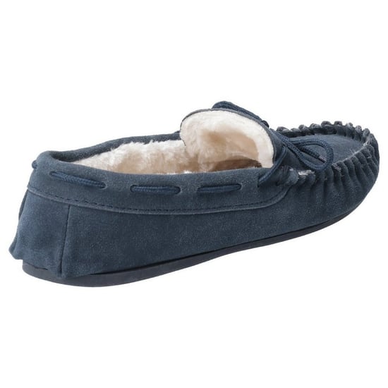 Hush Puppies Womens/Ladies Allie Slip On Leather Slipper (Navy) - Image 2