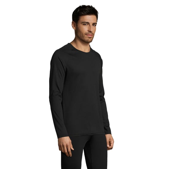 SOLS Mens Sporty Long Sleeve Performance T-Shirt (Black) - Image 6