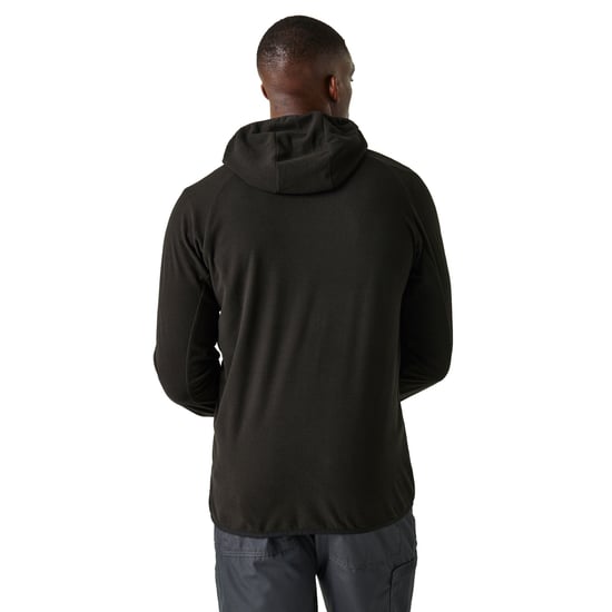 Regatta Mens Navigate Full Zip Fleece Jacket (Black/Lime Green)