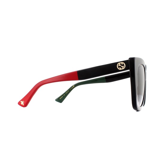 Gafas de sol Gucci GG0163SN 003 Negro con degradado marrón rojo y verde - Image 4