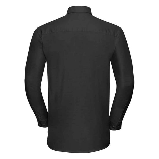 Russell Collection Mens Oxford Long-Sleeved Formal Shirt (Black) - Image 2