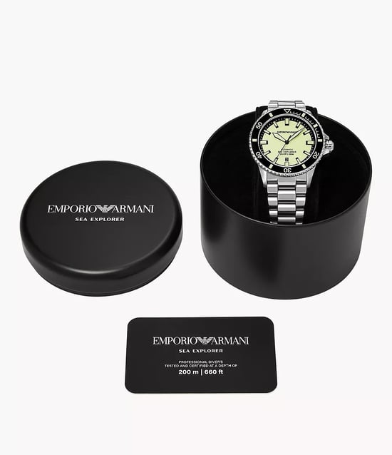 Emporio Armani Sea Explorer Men's Silver Watch AR60083 - Image 4