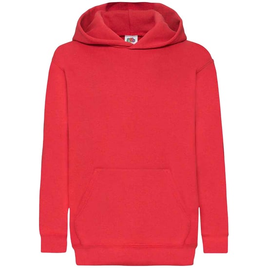 Fruit Of The Loom Kids Unisex Classic 80/20 Hoodie (Red) - Image 1
