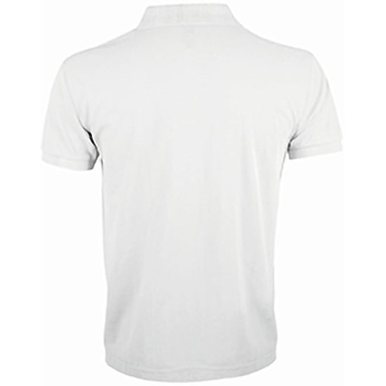 SOLs Mens Prime Pique Plain Short Sleeve Polo Shirt (White) - Image 2
