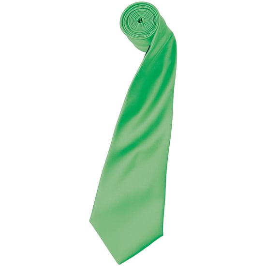 Premier Mens Plain Satin Tie (Narrow Blade) (Pack of 2) (Apple) - Image 1