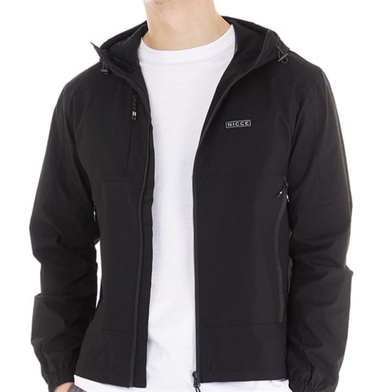 Nicce Shoreline Mens Black Windbreaker Jacket - Image 1