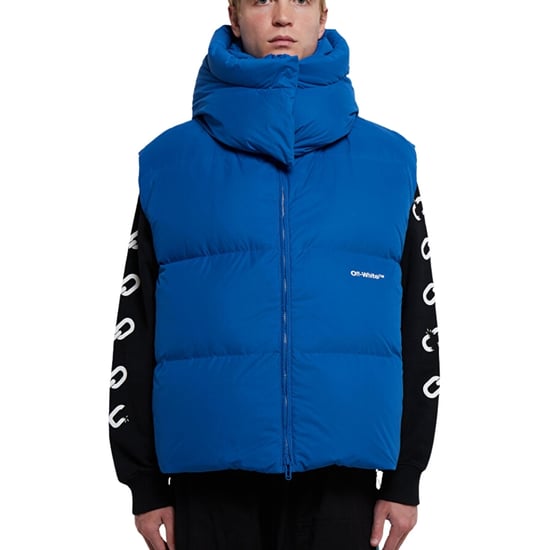 Off-White Bouce Hooded Gilet Peacock Blue Down Jacket