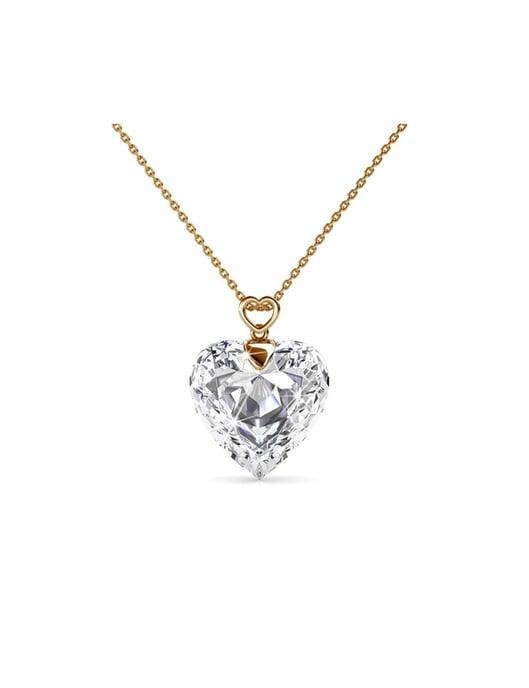 Colgantes corazón alegre - Oro y Cristal - Image 1