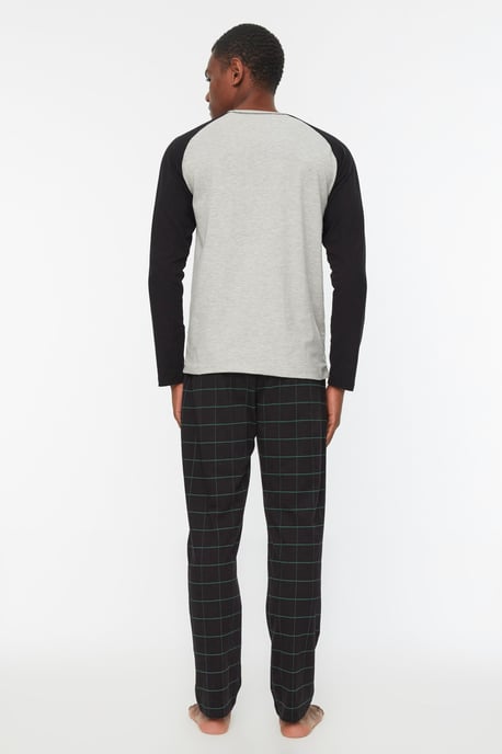 Trendyol Men's Raglan Sleeve Crew neck Pajama Set - Image 6