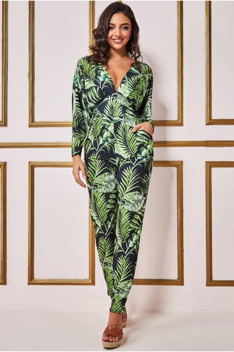 Tropical Print Jumpsuit