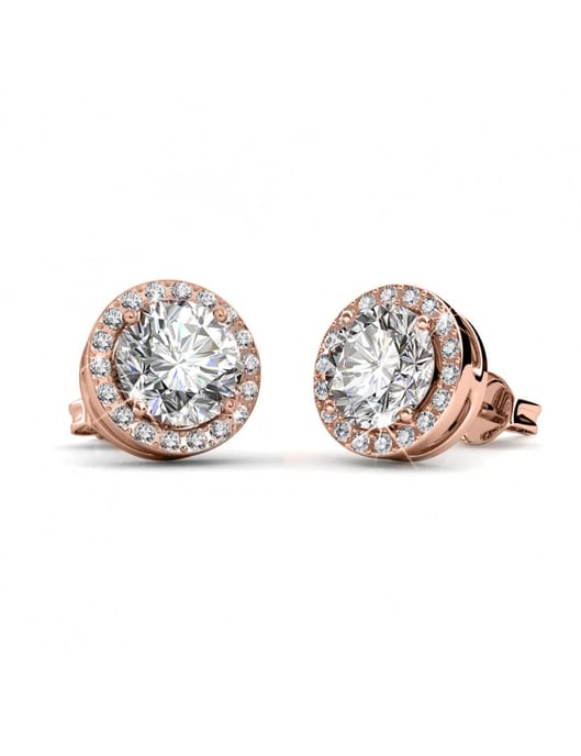 Pendientes Sophia - Oro rosa y Cristal - Image 3