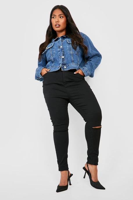 Plus Rip Knee Skinny Jegging