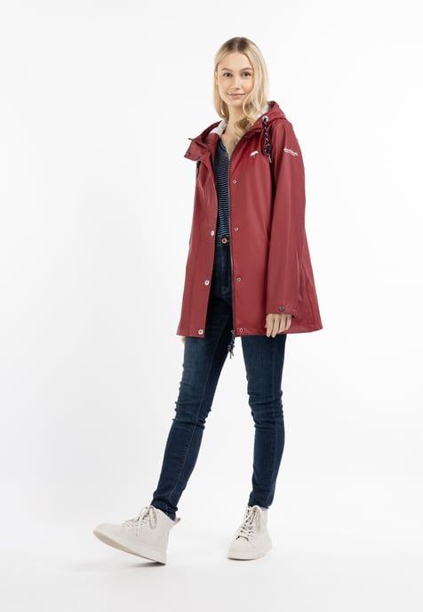 Schmuddelwedda rain jacket women dark red - Image 2